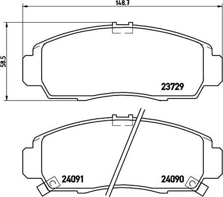 Brembo P 28 034 - Kit pastiglie freno, Freno a disco www.autoricambit.com