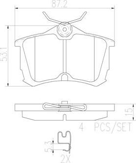 Brembo P28030N - Kit pastiglie freno, Freno a disco www.autoricambit.com