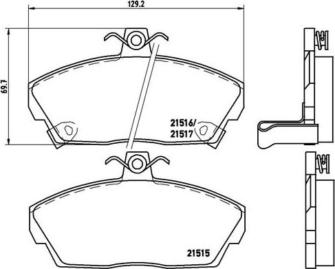 Brembo P 28 020 - Kit pastiglie freno, Freno a disco www.autoricambit.com