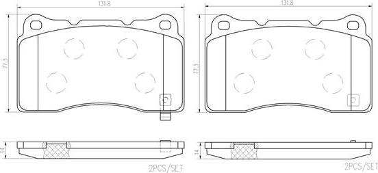 Brembo P 28 106 - Kit pastiglie freno, Freno a disco www.autoricambit.com