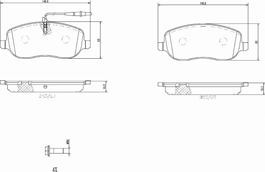 Brembo P23090N - Kit pastiglie freno, Freno a disco www.autoricambit.com