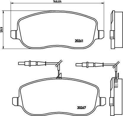 Brembo P 23 090 - Kit pastiglie freno, Freno a disco www.autoricambit.com