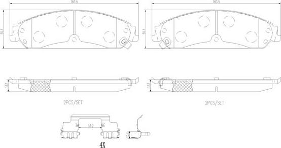 Brembo P23149N - Kit pastiglie freno, Freno a disco www.autoricambit.com