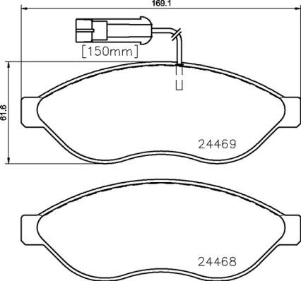 Brembo P 23 144 - Kit pastiglie freno, Freno a disco www.autoricambit.com