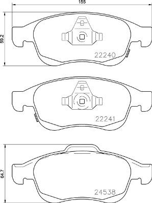 Brembo P 23 165 - Kit pastiglie freno, Freno a disco www.autoricambit.com