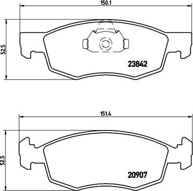 Brembo P 23 118 - Kit pastiglie freno, Freno a disco www.autoricambit.com