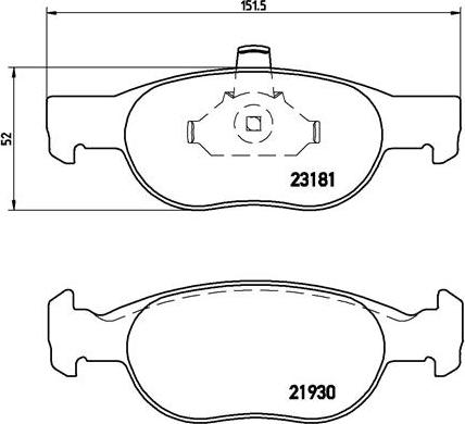 Brembo P 23 125 - Kit pastiglie freno, Freno a disco www.autoricambit.com