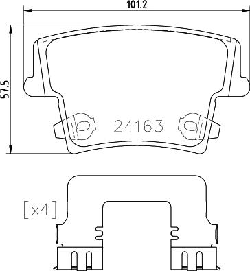 Brembo P 23 175 - Kit pastiglie freno, Freno a disco www.autoricambit.com