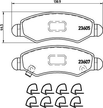 Brembo P 79 015 - Kit pastiglie freno, Freno a disco www.autoricambit.com