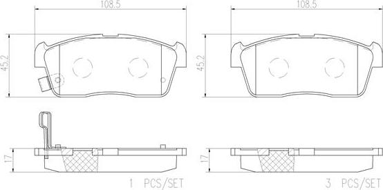 Brembo P79020N - Kit pastiglie freno, Freno a disco www.autoricambit.com