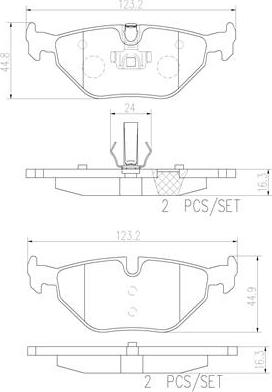 Brembo P71006N - Kit pastiglie freno, Freno a disco www.autoricambit.com