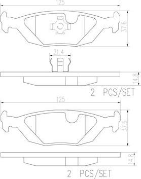 Brembo P71003N - Kit pastiglie freno, Freno a disco www.autoricambit.com