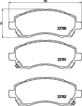 Brembo P 78 009 - Kit pastiglie freno, Freno a disco www.autoricambit.com