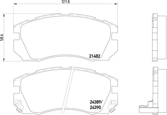 Brembo P 78 007 - Kit pastiglie freno, Freno a disco www.autoricambit.com