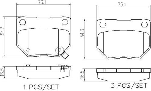 Brembo P78016N - Kit pastiglie freno, Freno a disco www.autoricambit.com