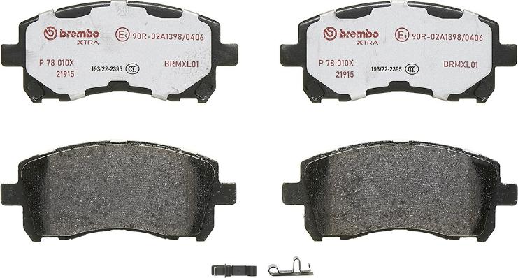 Brembo P 78 010X - Kit pastiglie freno, Freno a disco www.autoricambit.com