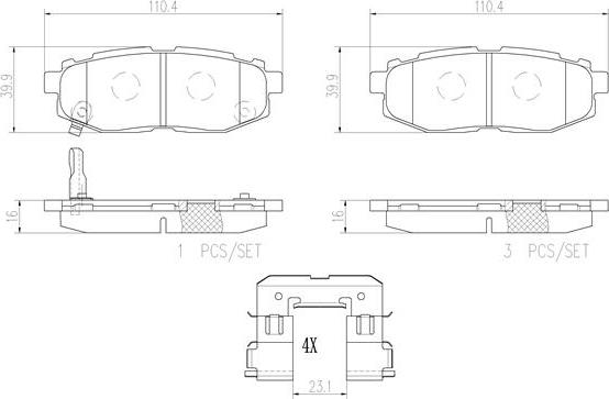 Brembo P78018N - Kit pastiglie freno, Freno a disco www.autoricambit.com