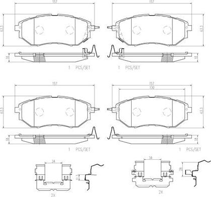 Brembo P78017N - Kit pastiglie freno, Freno a disco www.autoricambit.com