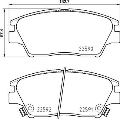 Brembo P 77 001 - Kit pastiglie freno, Freno a disco www.autoricambit.com