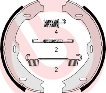 Brembo S 50 518 - Kit ganasce, Freno stazionamento www.autoricambit.com