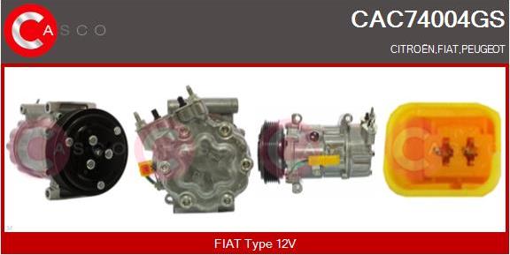 Casco CAC74004GS - Compressore, Climatizzatore www.autoricambit.com