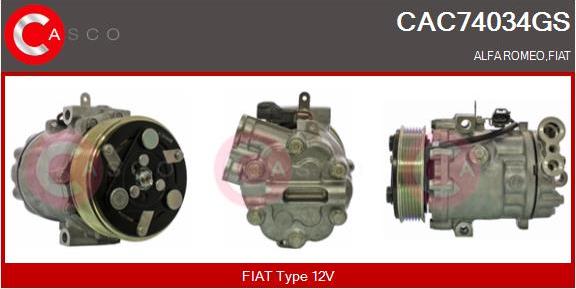 Casco CAC74034GS - Compressore, Climatizzatore www.autoricambit.com