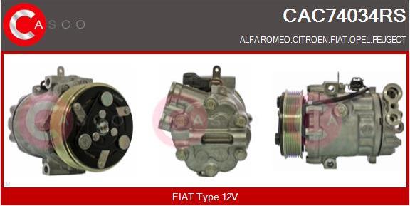 Casco CAC74034RS - Compressore, Climatizzatore www.autoricambit.com