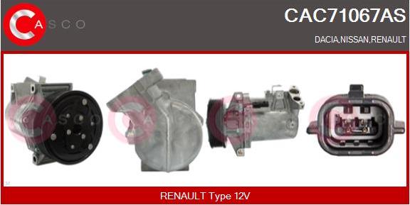 Casco CAC71067AS - Compressore, Climatizzatore www.autoricambit.com