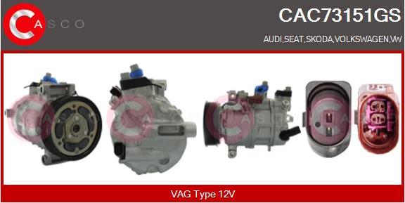 Casco CAC73151GS - Compressore, Climatizzatore www.autoricambit.com