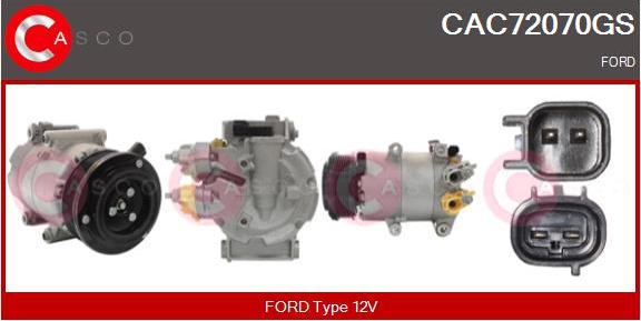 Casco CAC72070GS - Compressore, Climatizzatore www.autoricambit.com