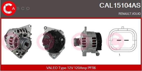 Casco CAL15104AS - Alternatore www.autoricambit.com