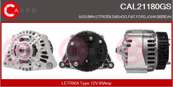 Casco CAL21180GS - Alternatore www.autoricambit.com