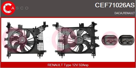 Casco CEF71026AS - Elettromotore, Ventola radiatore www.autoricambit.com