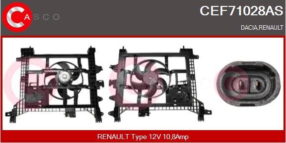 Casco CEF71028AS - Elettromotore, Ventola radiatore www.autoricambit.com