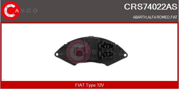 Casco CRS74022AS - Resistenza, Ventilatore abitacolo www.autoricambit.com