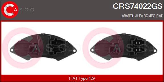 Casco CRS74022GS - Resistenza, Ventilatore abitacolo www.autoricambit.com