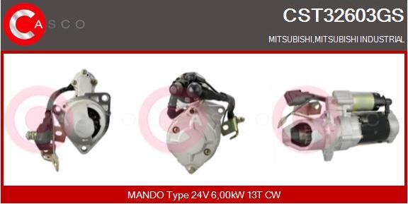 Casco CST32603GS - Motorino d'avviamento www.autoricambit.com