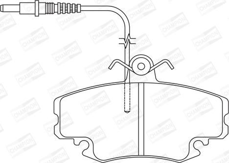 Champion 571405CH - Kit pastiglie freno, Freno a disco www.autoricambit.com