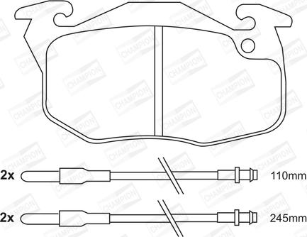 Champion 571524CH - Kit pastiglie freno, Freno a disco www.autoricambit.com