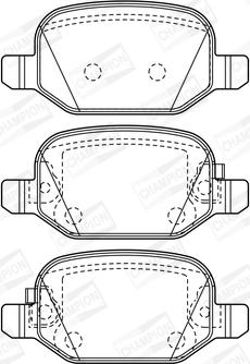 Champion 573445CH - Kit pastiglie freno, Freno a disco www.autoricambit.com