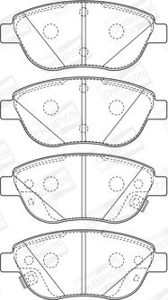 Champion 573446CH - Kit pastiglie freno, Freno a disco www.autoricambit.com