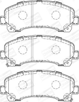 Champion 573467CH - Kit pastiglie freno, Freno a disco www.autoricambit.com