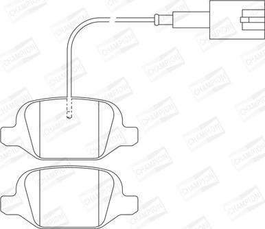 Champion 573400CH - Kit pastiglie freno, Freno a disco www.autoricambit.com