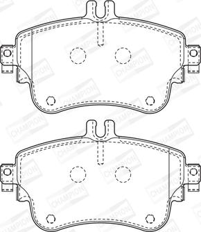 Champion 573402CH - Kit pastiglie freno, Freno a disco www.autoricambit.com