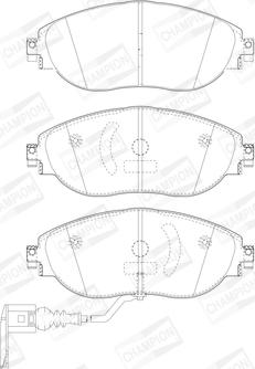 Champion 573418CH - Kit pastiglie freno, Freno a disco www.autoricambit.com