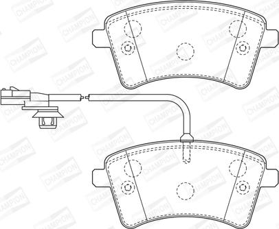 Champion 573436CH - Kit pastiglie freno, Freno a disco www.autoricambit.com