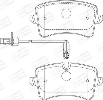 Champion 573428CH - Kit pastiglie freno, Freno a disco www.autoricambit.com