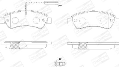 Champion 573632CH - Kit pastiglie freno, Freno a disco www.autoricambit.com