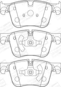 Champion 573621CH - Kit pastiglie freno, Freno a disco www.autoricambit.com