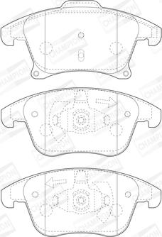 Champion 573674CH - Kit pastiglie freno, Freno a disco www.autoricambit.com